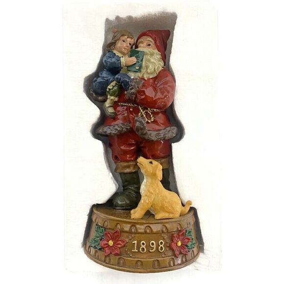 Home for the Holidays Visions of Santa 1898 Resin Santa Musical Figure 10" - Picture 5 of 14
